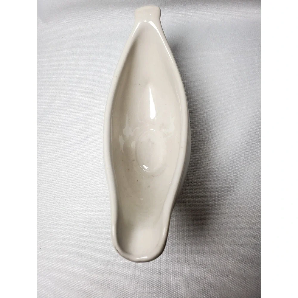Vintage TEPCO USA China‎ Gravy Boat Restaurant Ware Ivory Diner Style 9.5